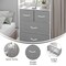 Emma and Oliver Hermes Nightstand with 4 Fabric Drawers, Charging Station with 2 USB Ports/Power Outlet, Engineered Wood Top, Wood Handles, Metal Frame